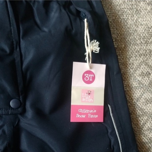 Lily & Dan Snow Pants Bibs Insulated Snowboard Ski Winter Navy Blue Girls 3T - Picture 11 of 11